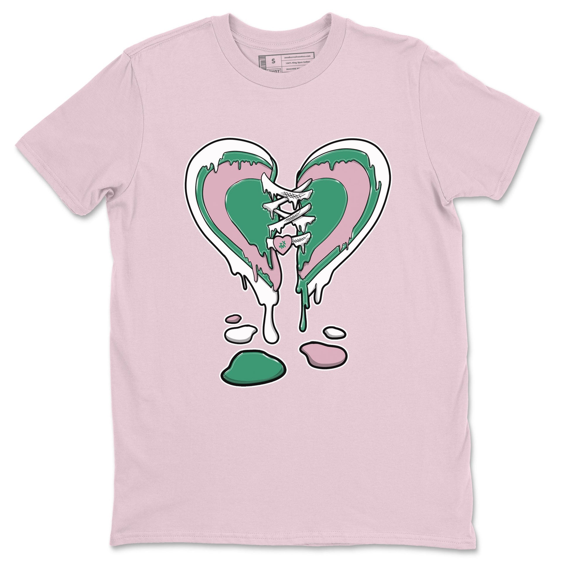 Dunk Low Medium Soft Pink Malachite shirt to match jordans Melting Heart sneaker tees Dunks Medium Soft Pink Malachite Streetwear Brand SNRT Sneaker Release Tees unisex cotton Pink 2 crew neck shirt