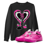 Nike KD 4 Retro Aunt Pearl shirts to match jordans Melting Heart sneaker match tees Nike KD 4 Aunt Pearl match shoes to clothes SNRT Sneaker Tees unisex cotton Black 1 shirts