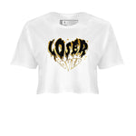 AJ1 Black And Gold shirts to match jordans Melting Loser Lover sneaker match tees Jordan 1 High OG Black And Gold SNRT Sneaker Release Tees unisex cotton White 2 Crop Shirts