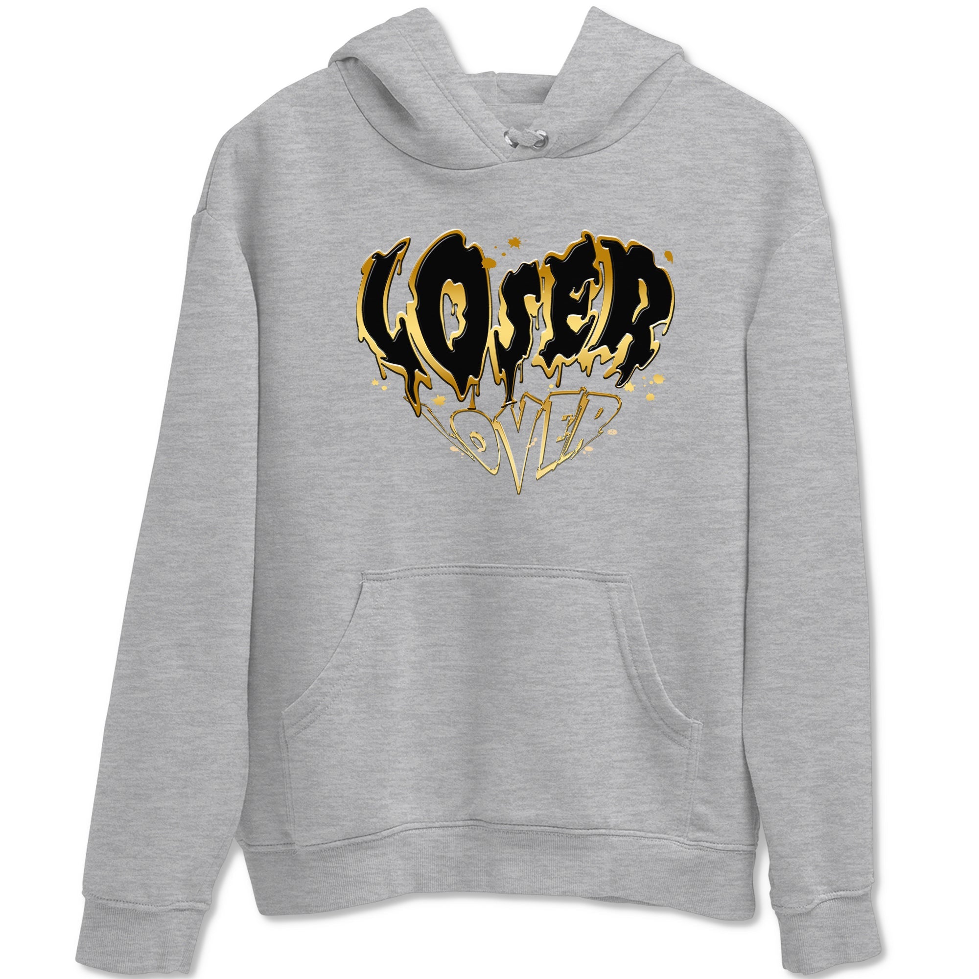 AJ1 Black And Gold shirts to match jordans Melting Loser Lover sneaker match tees Jordan 1 High OG Black And Gold SNRT Sneaker Release Tees unisex cotton Heather Grey 2 crew neck shirts