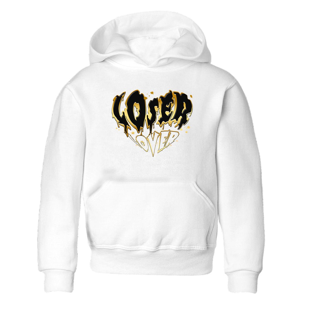 AJ1 Black And Gold shirts to match jordans Melting Loser Lover sneaker match tees Jordan 1 High OG Black And Gold SNRT Sneaker Release Tees Youth Baby White 2 crew neck shirts