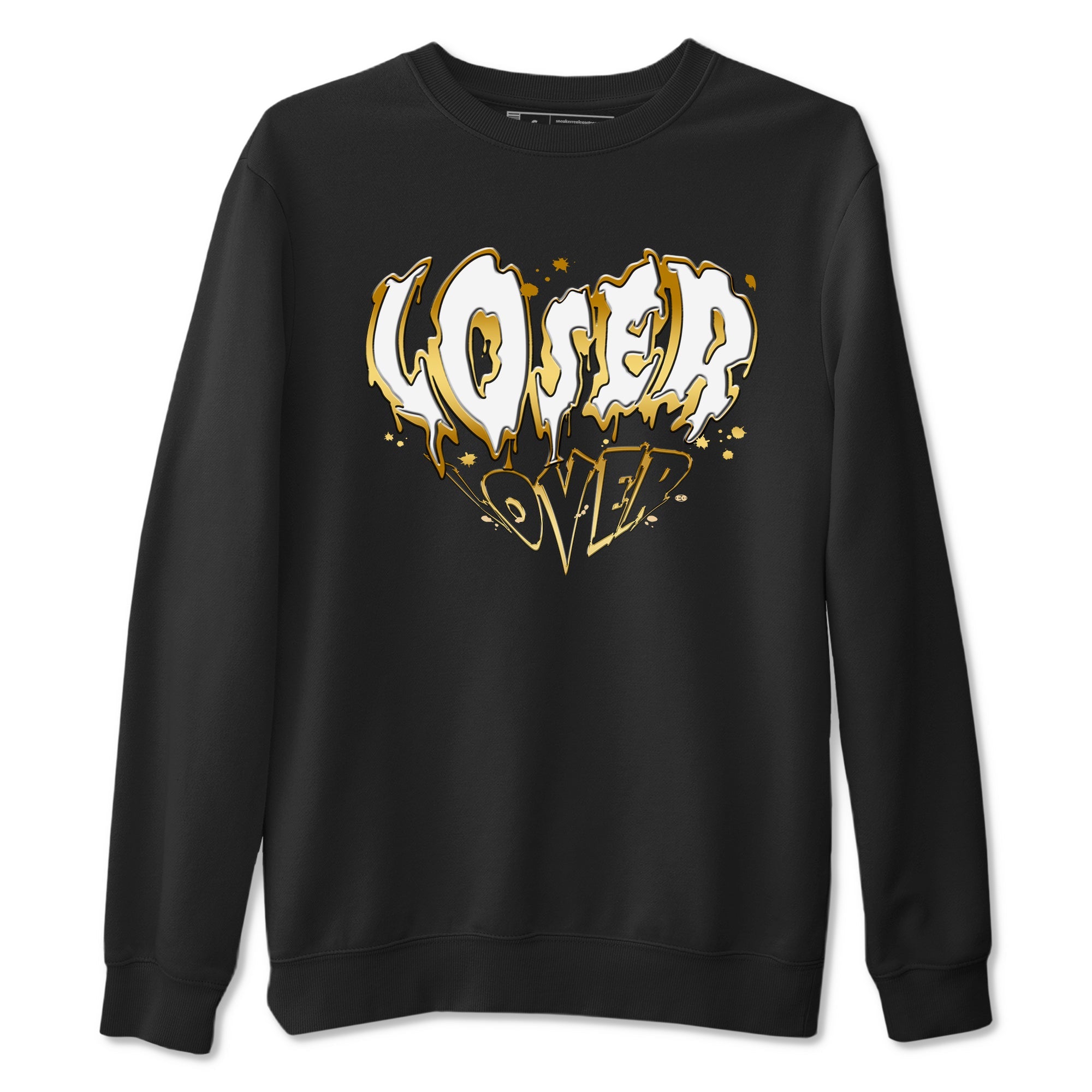 AJ1 Black And Gold shirts to match jordans Melting Loser Lover sneaker match tees Jordan 1 High OG Black And Gold SNRT Sneaker Release Tees unisex cotton Black 2 crew neck shirts