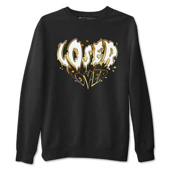 AJ1 Black And Gold shirts to match jordans Melting Loser Lover sneaker match tees Jordan 1 High OG Black And Gold SNRT Sneaker Release Tees unisex cotton Black 2 crew neck shirts