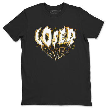 AJ1 Black And Gold shirts to match jordans Melting Loser Lover sneaker match tees Jordan 1 High OG Black And Gold SNRT Sneaker Release Tees unisex cotton Black 2 crew neck shirts