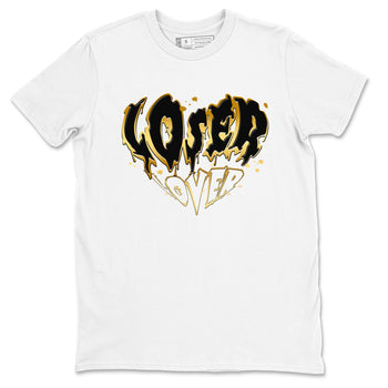 AJ1 Black And Gold shirts to match jordans Melting Loser Lover sneaker match tees Jordan 1 High OG Black And Gold SNRT Sneaker Release Tees unisex cotton White 2 crew neck shirts