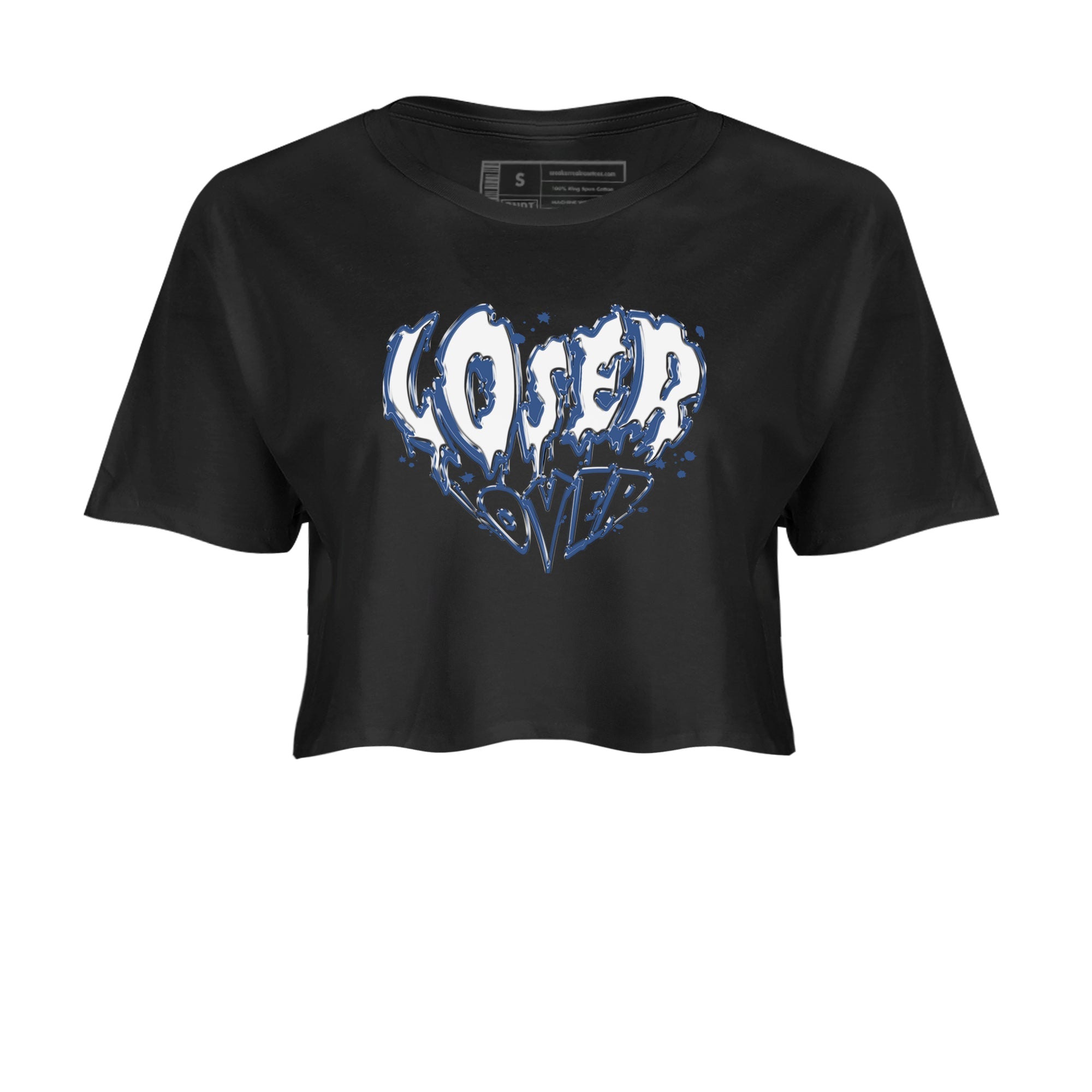 11s Diffused Blue Shirts To Match Jordans Melting Loser Lover sneaker match tees Air Jordan 11 Diffused Blue Tee SNRT Sneaker Release Tees unisex cotton Black 2 Crop Shirts