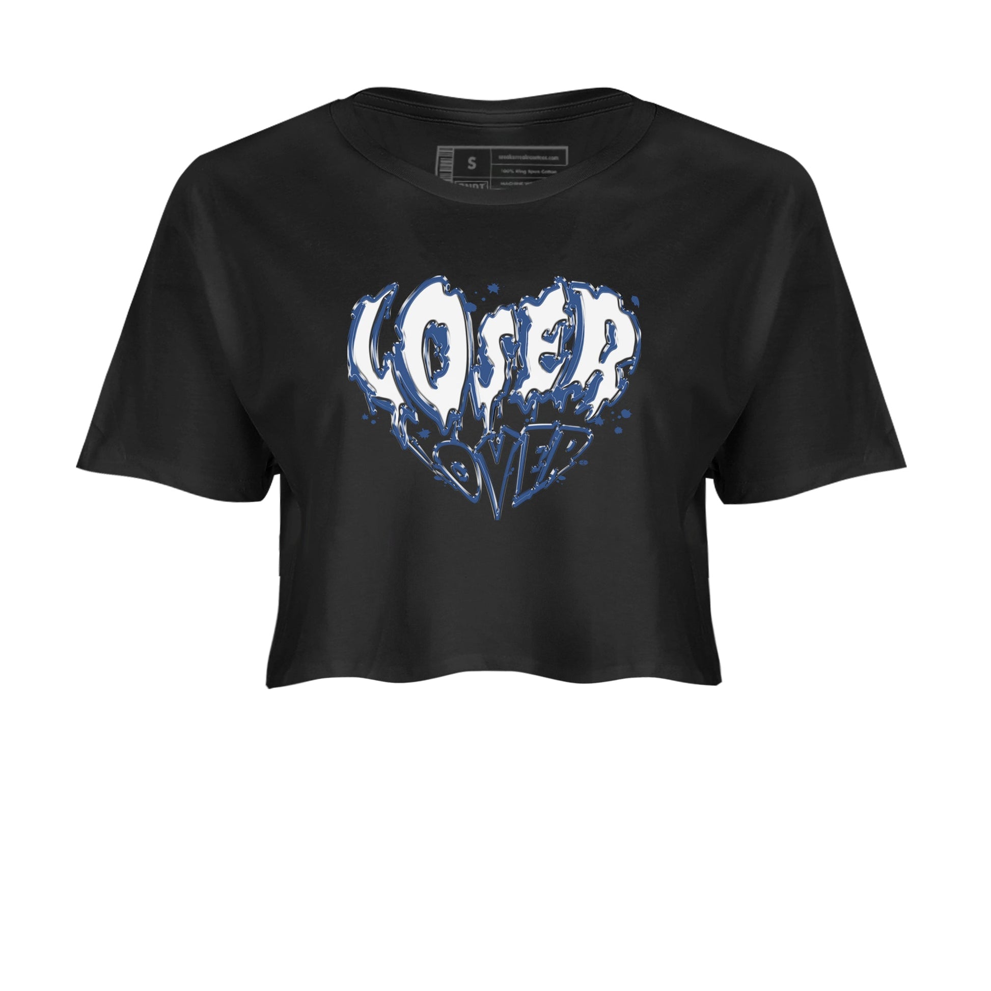 11s Diffused Blue Shirts To Match Jordans Melting Loser Lover sneaker match tees Air Jordan 11 Diffused Blue Tee SNRT Sneaker Release Tees unisex cotton Black 2 Crop Shirts