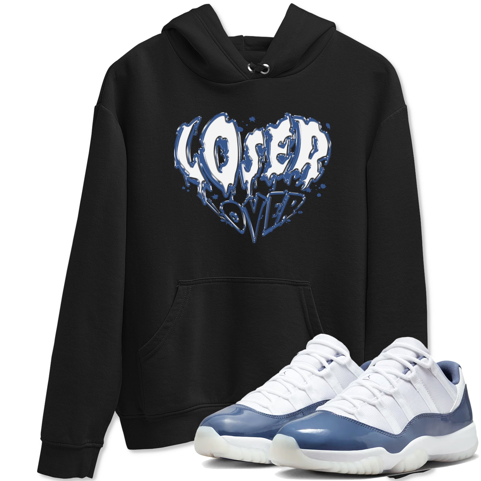11s Diffused Blue Shirts To Match Jordans Melting Loser Lover sneaker match tees Air Jordan 11 Diffused Blue Tee SNRT Sneaker Release Tees unisex cotton Black 1 crew neck shirts
