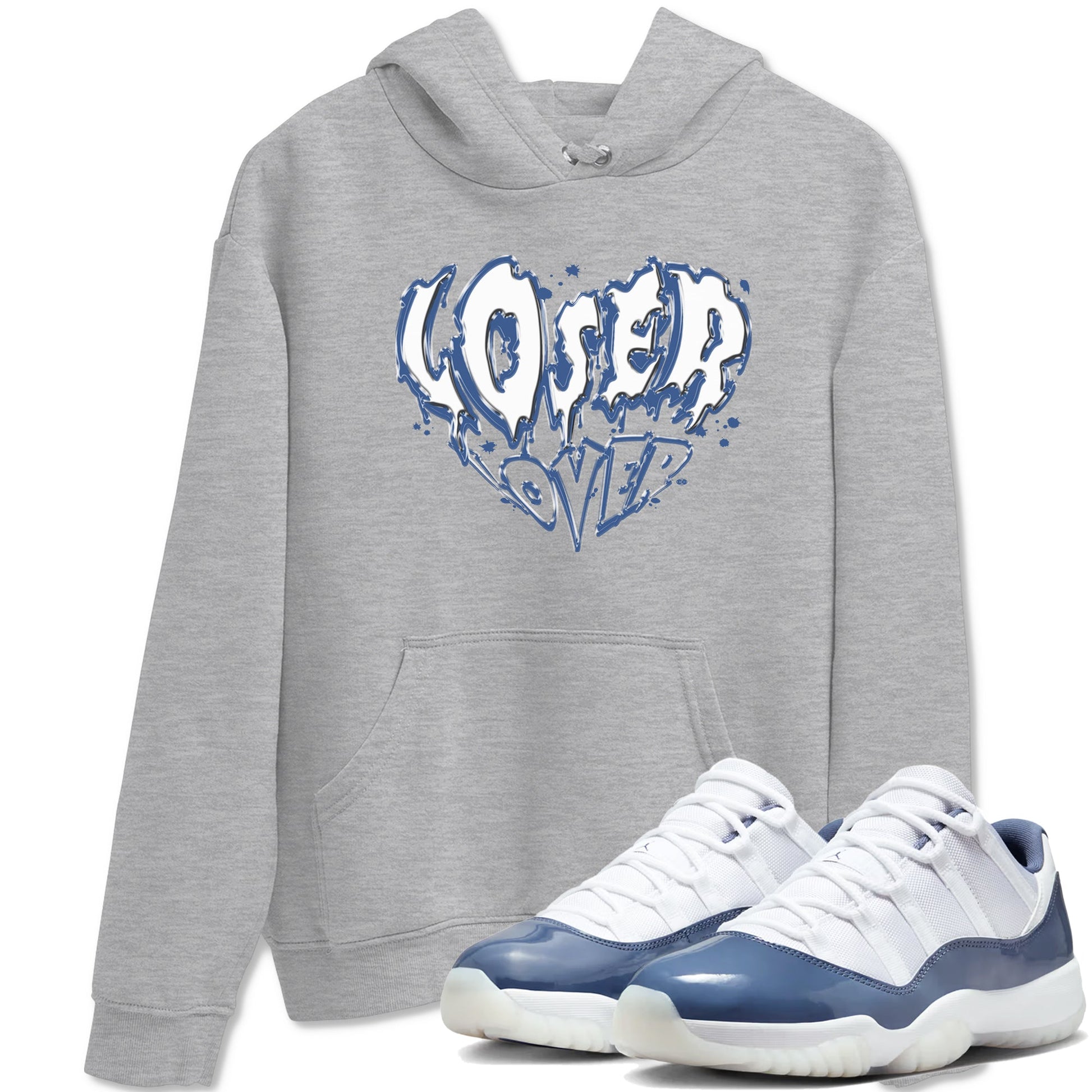 11s Diffused Blue Shirts To Match Jordans Melting Loser Lover sneaker match tees Air Jordan 11 Diffused Blue Tee SNRT Sneaker Release Tees unisex cotton Heather Grey 1 crew neck shirts