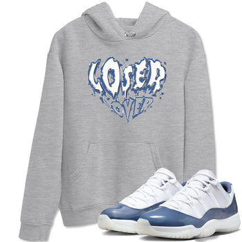 11s Diffused Blue Shirts To Match Jordans Melting Loser Lover sneaker match tees Air Jordan 11 Diffused Blue Tee SNRT Sneaker Release Tees unisex cotton Heather Grey 1 crew neck shirts