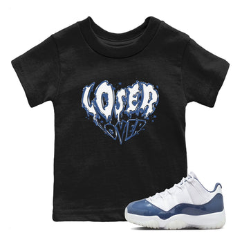 11s Diffused Blue Shirts To Match Jordans Melting Loser Lover sneaker match tees Air Jordan 11 Diffused Blue Tee SNRT Sneaker Release Tees Youth Baby Black 1 crew neck shirts