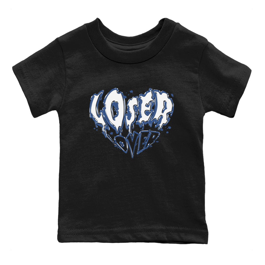 11s Diffused Blue Shirts To Match Jordans Melting Loser Lover sneaker match tees Air Jordan 11 Diffused Blue Tee SNRT Sneaker Release Tees Youth Baby Black 2 crew neck shirts