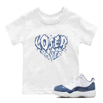 11s Diffused Blue Shirts To Match Jordans Melting Loser Lover sneaker match tees Air Jordan 11 Diffused Blue Tee SNRT Sneaker Release Tees Youth Baby White 1 crew neck shirts