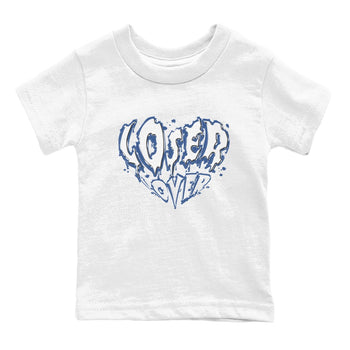 11s Diffused Blue Shirts To Match Jordans Melting Loser Lover sneaker match tees Air Jordan 11 Diffused Blue Tee SNRT Sneaker Release Tees Youth Baby White 2 crew neck shirts