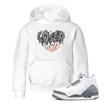 3s Cement Grey shirts to match jordans Melting Loser Lover sneaker match tees Air Jordan 3 Cement Grey match shoes to clothes SNRT Sneaker Tees Youth Baby White 1 tee