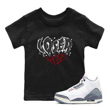 3s Cement Grey shirts to match jordans Melting Loser Lover sneaker match tees Air Jordan 3 Cement Grey match shoes to clothes SNRT Sneaker Tees Youth Baby Black 1 tee