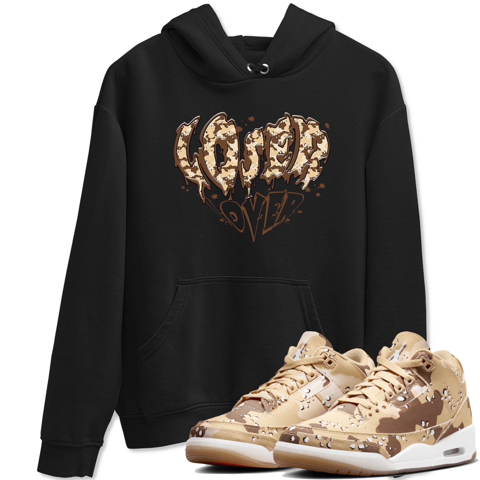 3s Desert Camo shirts to match jordans Melting Loser Lover sneaker match tees Air Jordan 3 Desert Camo SNRT Sneaker Tees streetwear brand Black 1 unisex cotton tee
