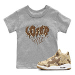 3s Desert Camo shirts to match jordans Melting Loser Lover sneaker match tees Air Jordan 3 Desert Camo SNRT Sneaker Tees streetwear brand Baby and Youth Heather Grey 1 cotton tee