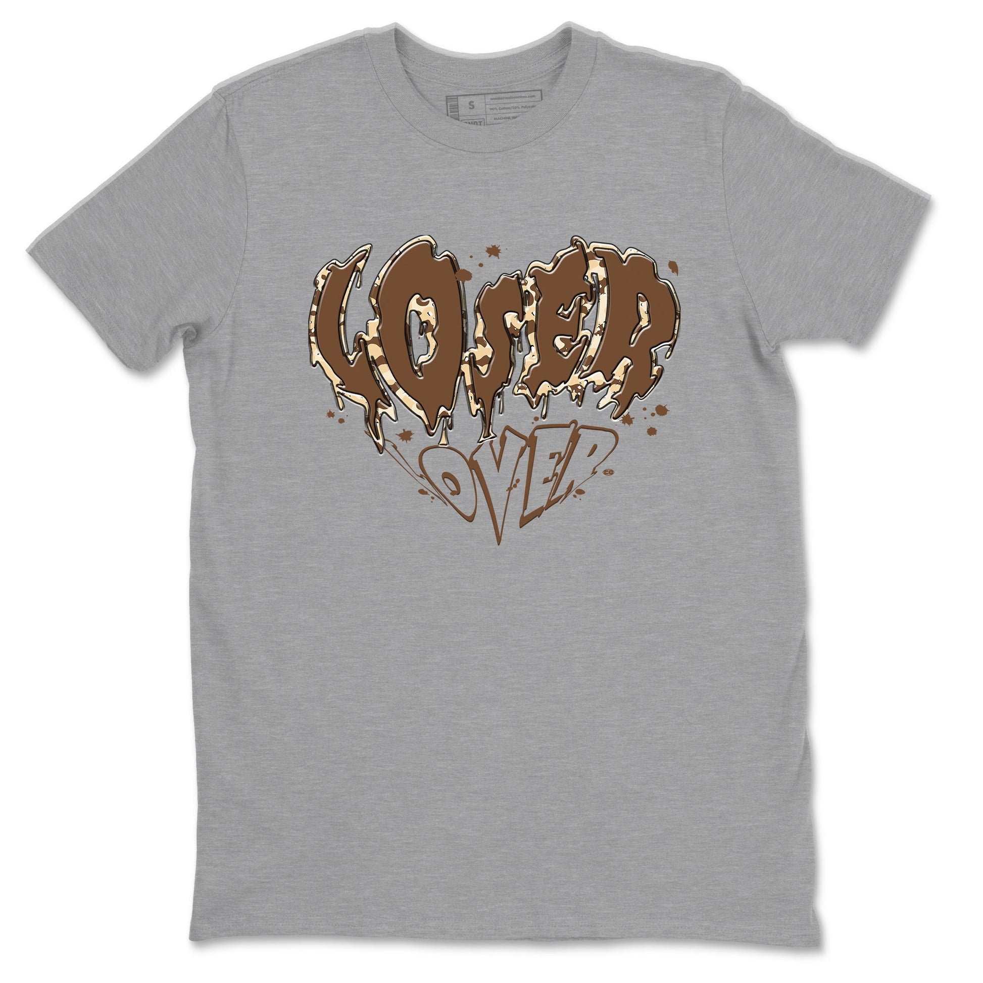 3s Desert Camo shirts to match jordans Melting Loser Lover sneaker match tees Air Jordan 3 Desert Camo SNRT Sneaker Tees streetwear brand Heather Grey 2 unisex cotton tee