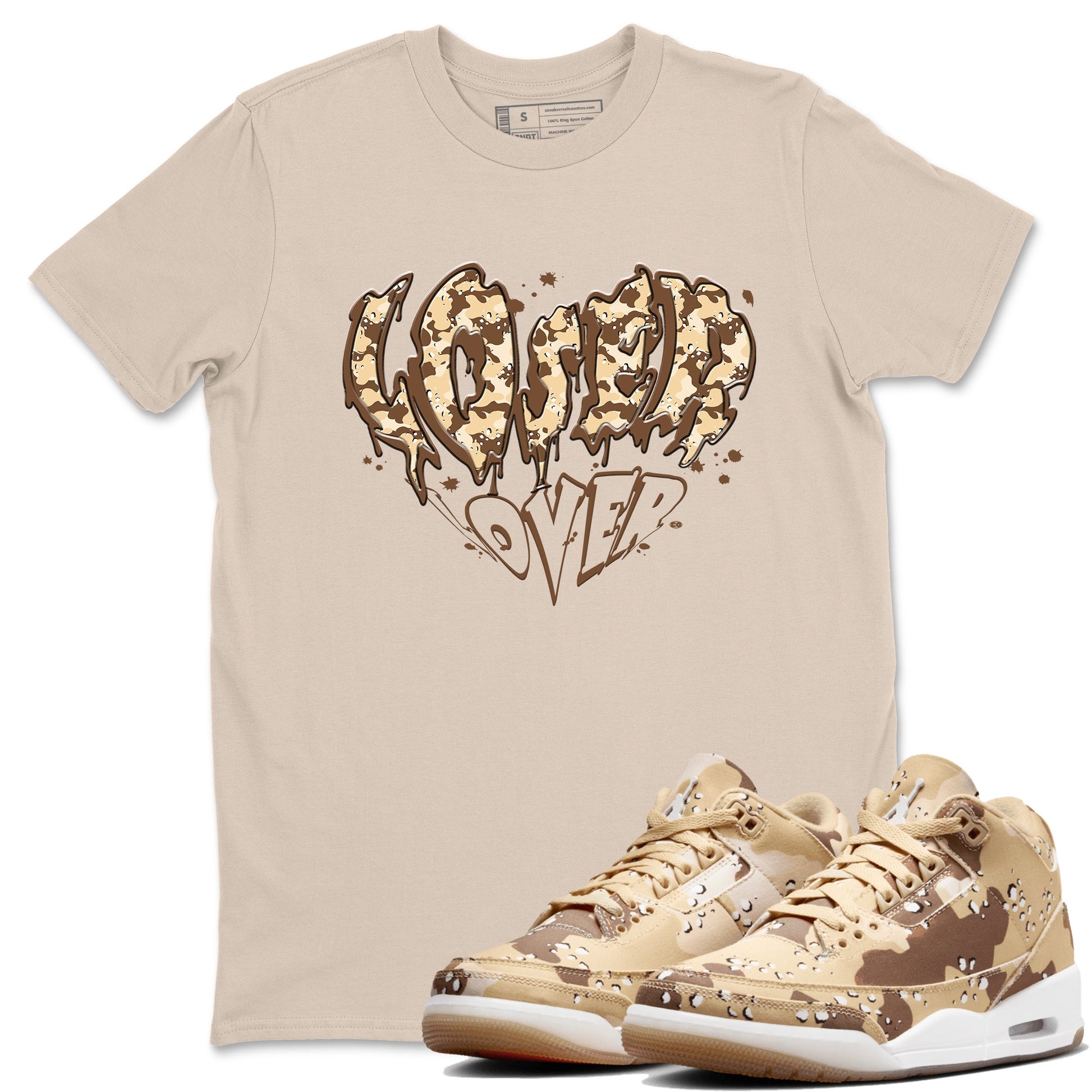 3s Desert Camo shirts to match jordans Melting Loser Lover sneaker match tees Air Jordan 3 Desert Camo SNRT Sneaker Tees streetwear brand Sand 1 unisex cotton tee