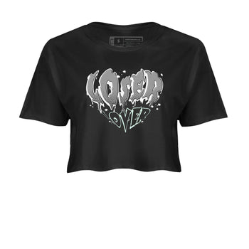 3s Green Glow shirt to match jordans Melting Loser Lover sneaker tees Air Jordan 3 Green Glow SNRT Sneaker Release Tees Black 2 crop length shirt