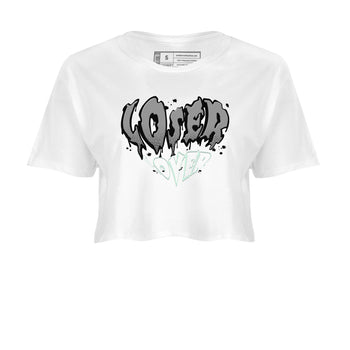 3s Green Glow shirt to match jordans Melting Loser Lover sneaker tees Air Jordan 3 Green Glow SNRT Sneaker Release Tees White 2 crop length shirt