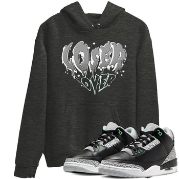 3s Green Glow shirt to match jordans Melting Loser Lover sneaker tees Air Jordan 3 Green Glow SNRT Sneaker Release Tees unisex cotton Charcoal Heather 1 crew neck shirt