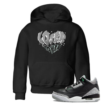3s Green Glow shirt to match jordans Melting Loser Lover sneaker tees Air Jordan 3 Green Glow SNRT sneaker release tees baby toddler Black 1 cotton Shirt