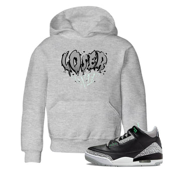 3s Green Glow shirt to match jordans Melting Loser Lover sneaker tees Air Jordan 3 Green Glow SNRT sneaker release tees baby toddler Heather Grey 1 cotton Shirt
