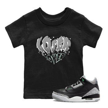 3s Green Glow shirt to match jordans Melting Loser Lover sneaker tees Air Jordan 3 Green Glow SNRT sneaker release tees baby toddler Black 1 cotton Shirt
