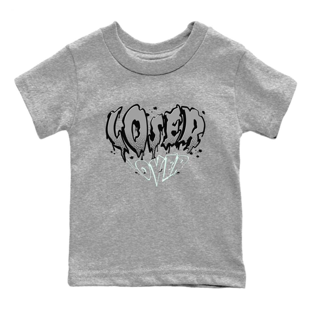 3s Green Glow shirt to match jordans Melting Loser Lover sneaker tees Air Jordan 3 Green Glow SNRT sneaker release tees baby toddler Heather Grey 2 cotton Shirt