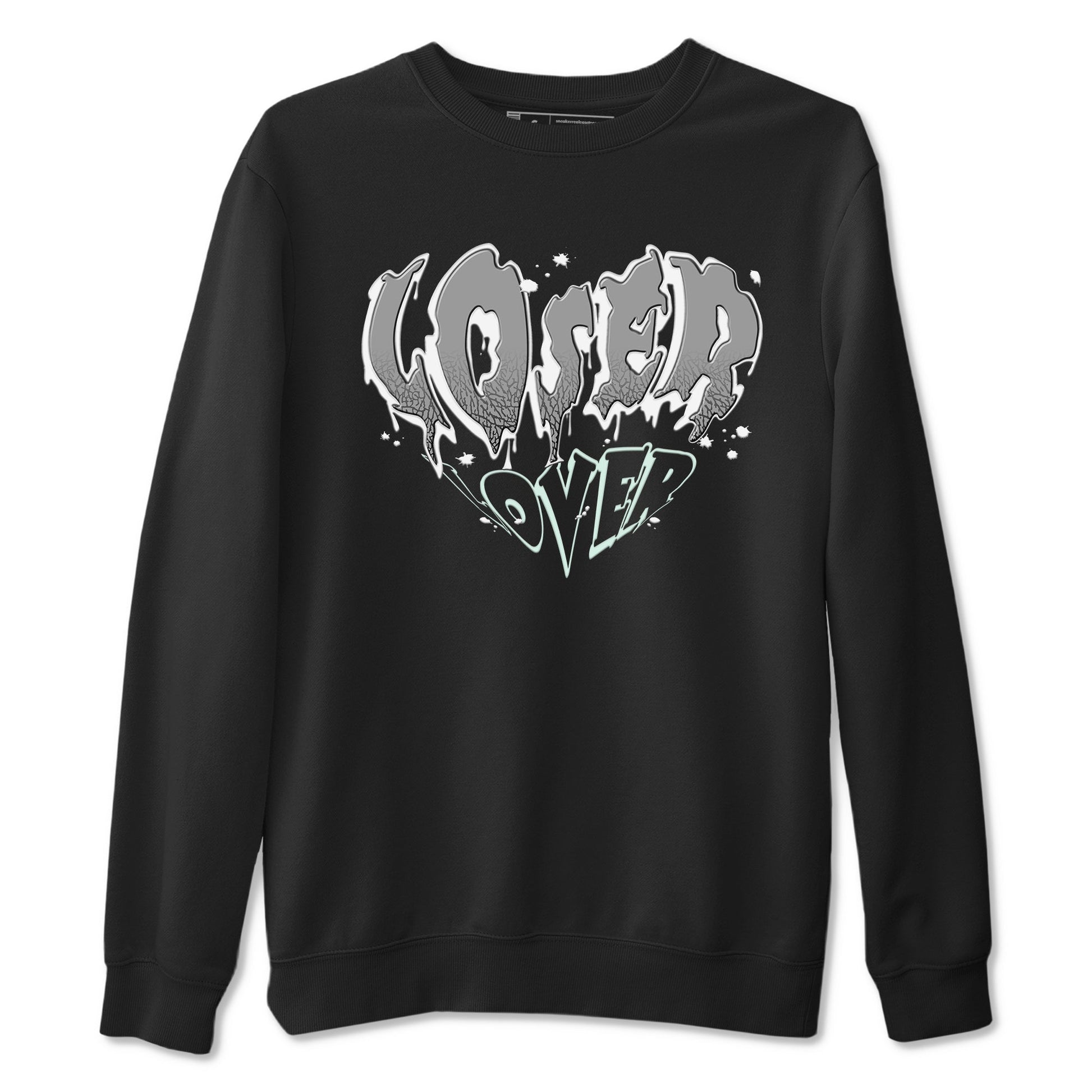 3s Green Glow shirt to match jordans Melting Loser Lover sneaker tees Air Jordan 3 Green Glow SNRT Sneaker Release Tees unisex cotton Black 2 crew neck shirt