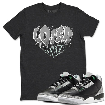 3s Green Glow shirt to match jordans Melting Loser Lover sneaker tees Air Jordan 3 Green Glow SNRT Sneaker Release Tees unisex cotton Charcoal Heather 1 crew neck shirt