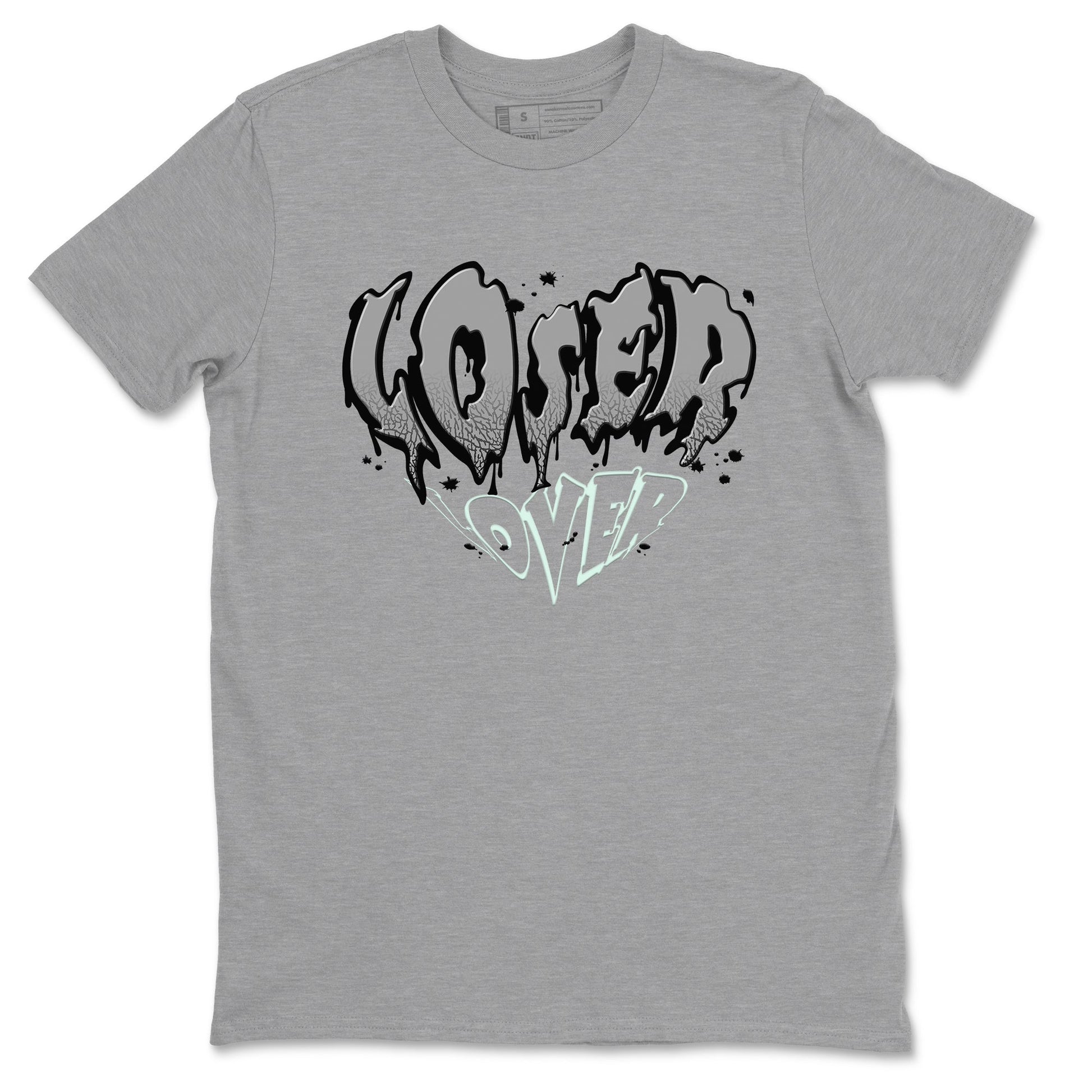 3s Green Glow shirt to match jordans Melting Loser Lover sneaker tees Air Jordan 3 Green Glow SNRT Sneaker Release Tees unisex cotton Heather Grey 2 crew neck shirt