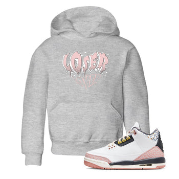 3s Vintage Floral shirt to match jordans Melting Loser Lover sneaker tees Air Jordan 3 GS Vintage Floral SNRT Sneaker Tees baby toddler Heather Grey 1 cotton Shirt