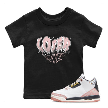 3s Vintage Floral shirt to match jordans Melting Loser Lover sneaker tees Air Jordan 3 GS Vintage Floral SNRT Sneaker Tees baby toddler Black 1 cotton Shirt