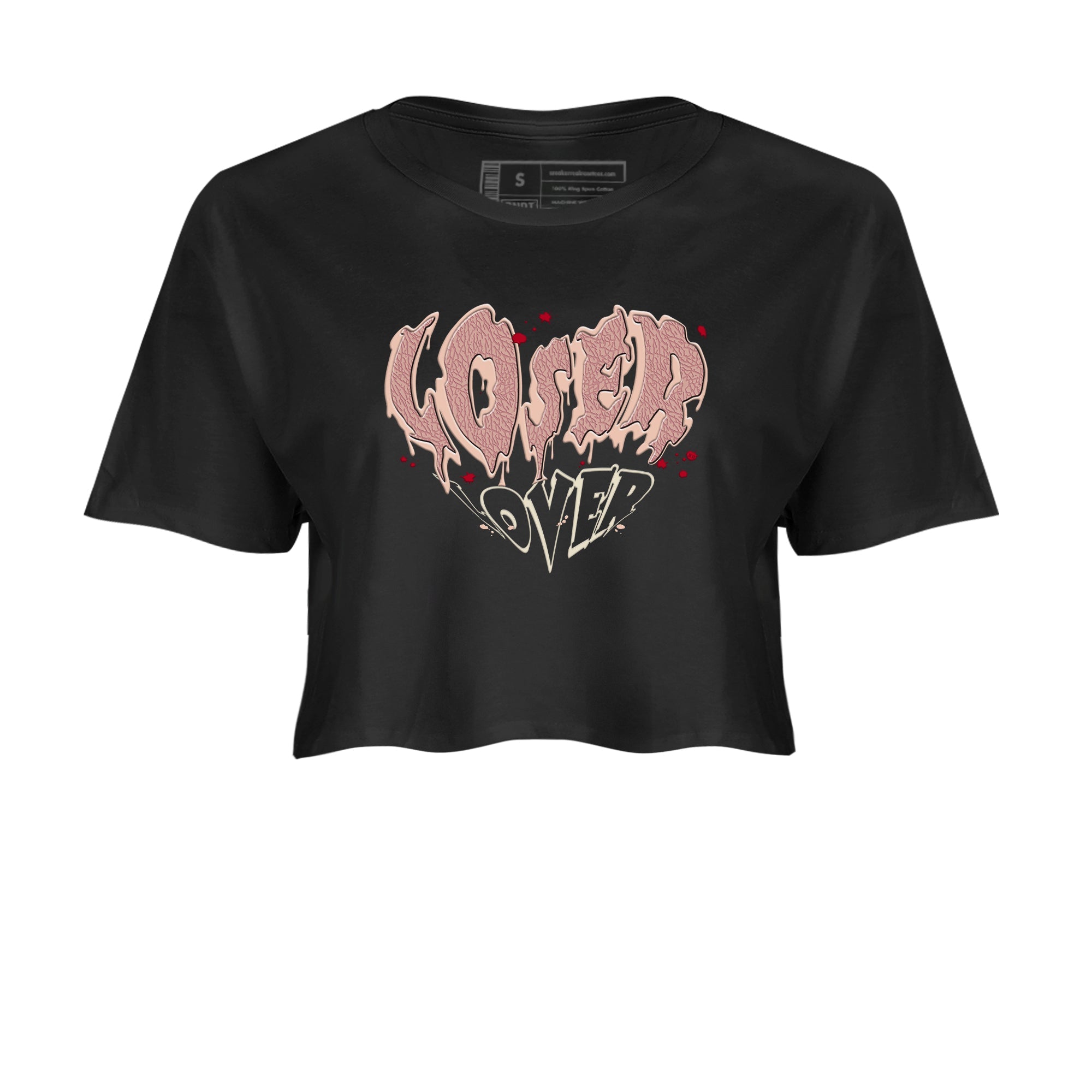 3s Valentines Day shirts to match jordans Melting Loser Lover best t shirts to wear with jordans Air Jordan 3 Valentines Day match shoes to clothes SNRT Sneaker Tees unisex cotton Black 2 crop tee