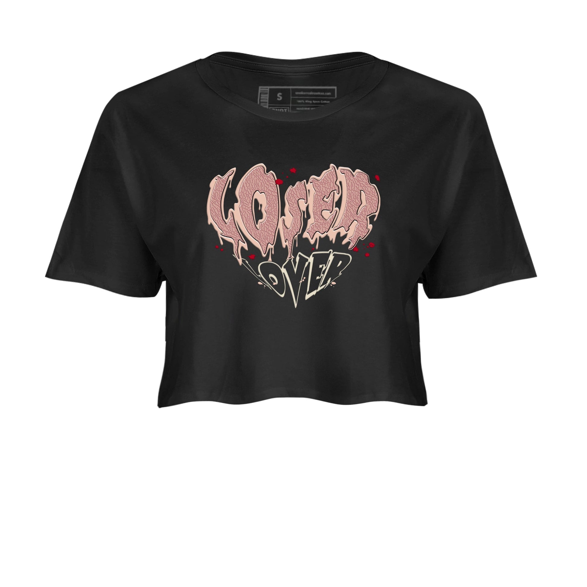 3s Valentines Day shirts to match jordans Melting Loser Lover best t shirts to wear with jordans Air Jordan 3 Valentines Day match shoes to clothes SNRT Sneaker Tees unisex cotton Black 2 crop tee