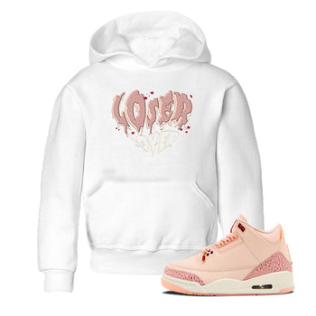 3s Valentines Day shirts to match jordans Melting Loser Lover best t shirts to wear with jordans Air Jordan 3 Valentines Day match shoes to clothes SNRT Sneaker Tees Youth Baby White 1 tee