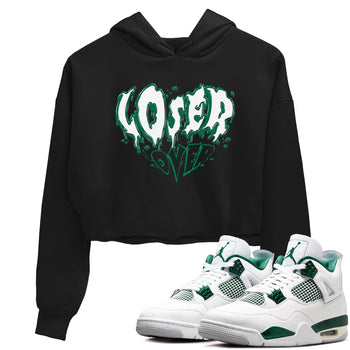 4s Oxidized Green shirts to match jordans Melting Loser Lover sneaker match tees Air Jordan 4 Oxidized Green SNRT Sneaker Tees streetwear brand Black 1 crop tee