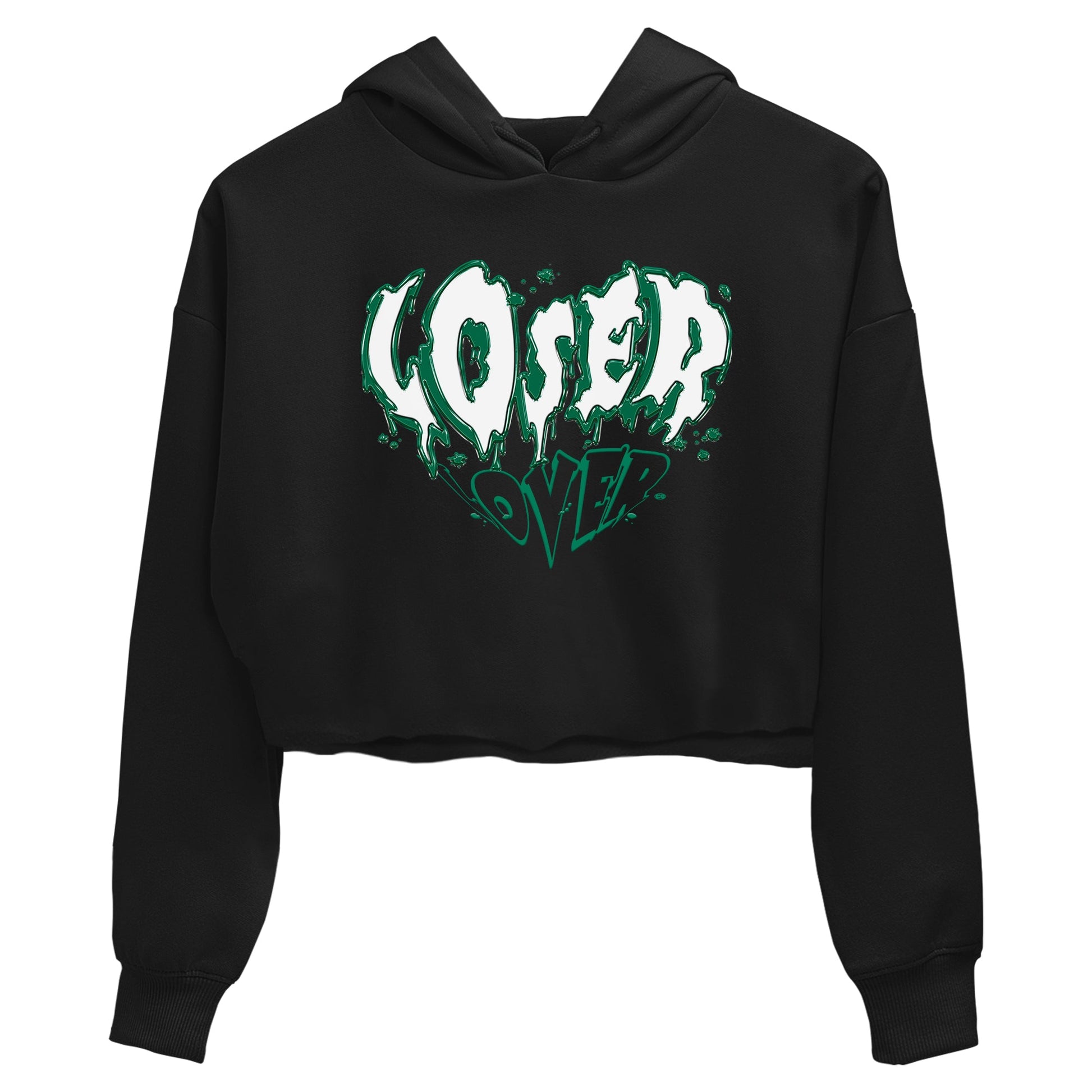 4s Oxidized Green shirts to match jordans Melting Loser Lover sneaker match tees Air Jordan 4 Oxidized Green SNRT Sneaker Tees streetwear brand Black 2 crop tee