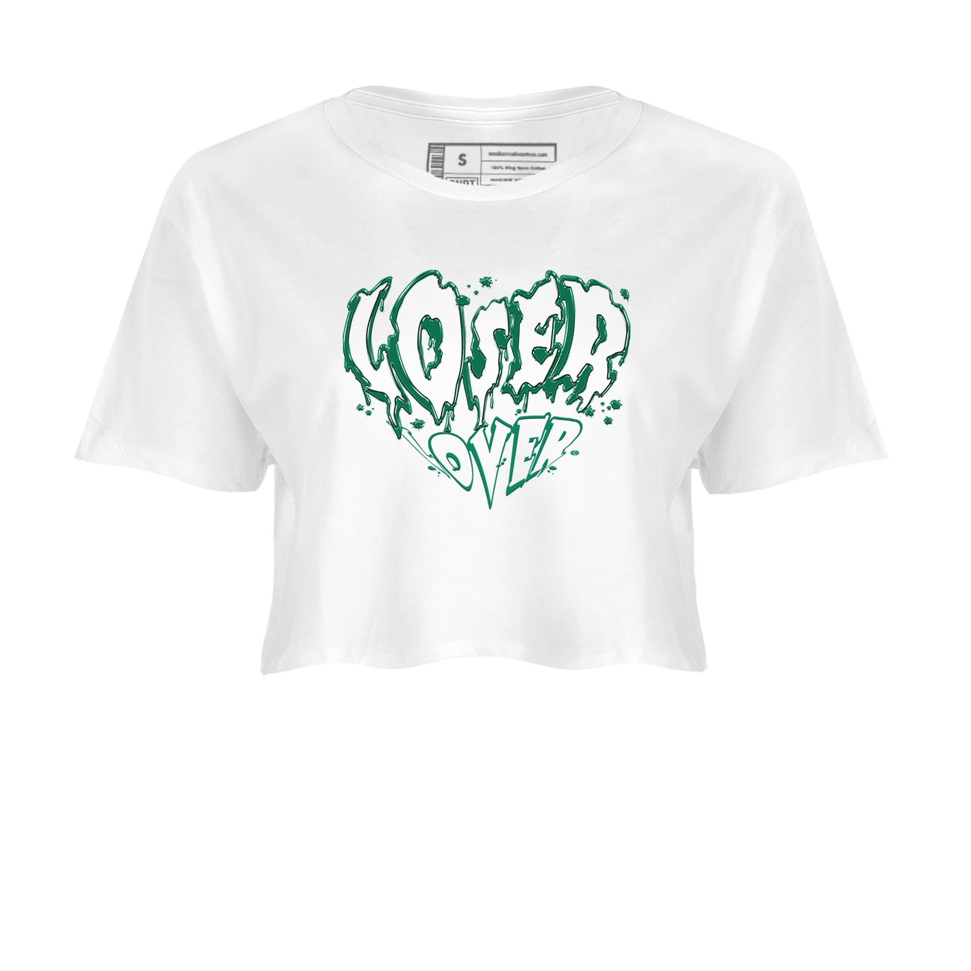 4s Oxidized Green shirts to match jordans Melting Loser Lover sneaker match tees Air Jordan 4 Oxidized Green SNRT Sneaker Tees streetwear brand White 2 crop tee
