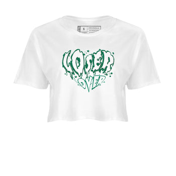 4s Oxidized Green shirts to match jordans Melting Loser Lover sneaker match tees Air Jordan 4 Oxidized Green SNRT Sneaker Tees streetwear brand White 2 crop tee