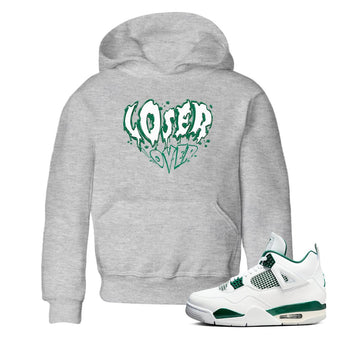 4s Oxidized Green shirts to match jordans Melting Loser Lover sneaker match tees Air Jordan 4 Oxidized Green SNRT Sneaker Tees streetwear brand Baby and Youth Heather Grey 1 cotton tee