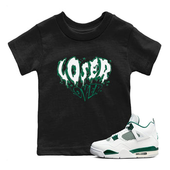 4s Oxidized Green shirts to match jordans Melting Loser Lover sneaker match tees Air Jordan 4 Oxidized Green SNRT Sneaker Tees streetwear brand Baby and Youth Black 1 cotton tee