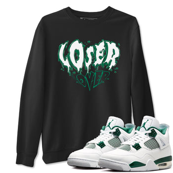 4s Oxidized Green shirts to match jordans Melting Loser Lover sneaker match tees Air Jordan 4 Oxidized Green SNRT Sneaker Tees streetwear brand Black 1 unisex cotton tee
