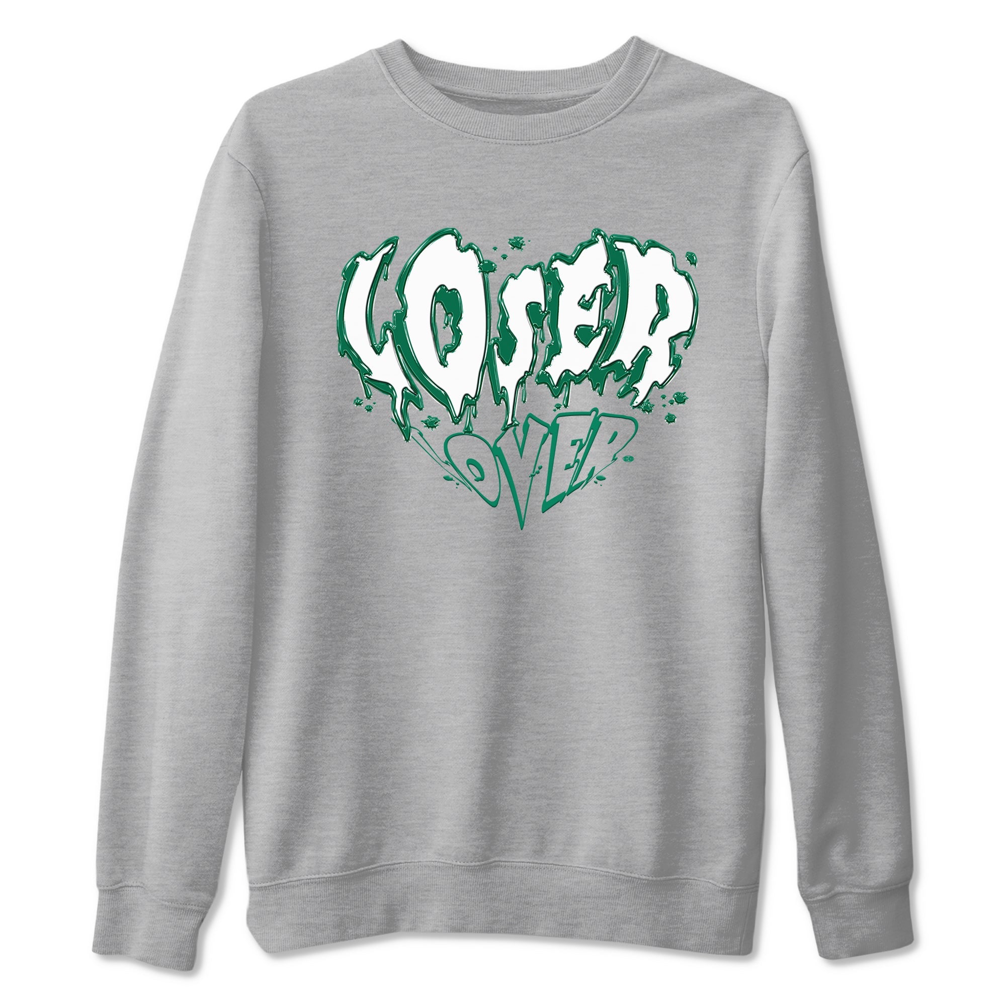 4s Oxidized Green shirts to match jordans Melting Loser Lover sneaker match tees Air Jordan 4 Oxidized Green SNRT Sneaker Tees streetwear brand Heather Grey 2 unisex cotton tee