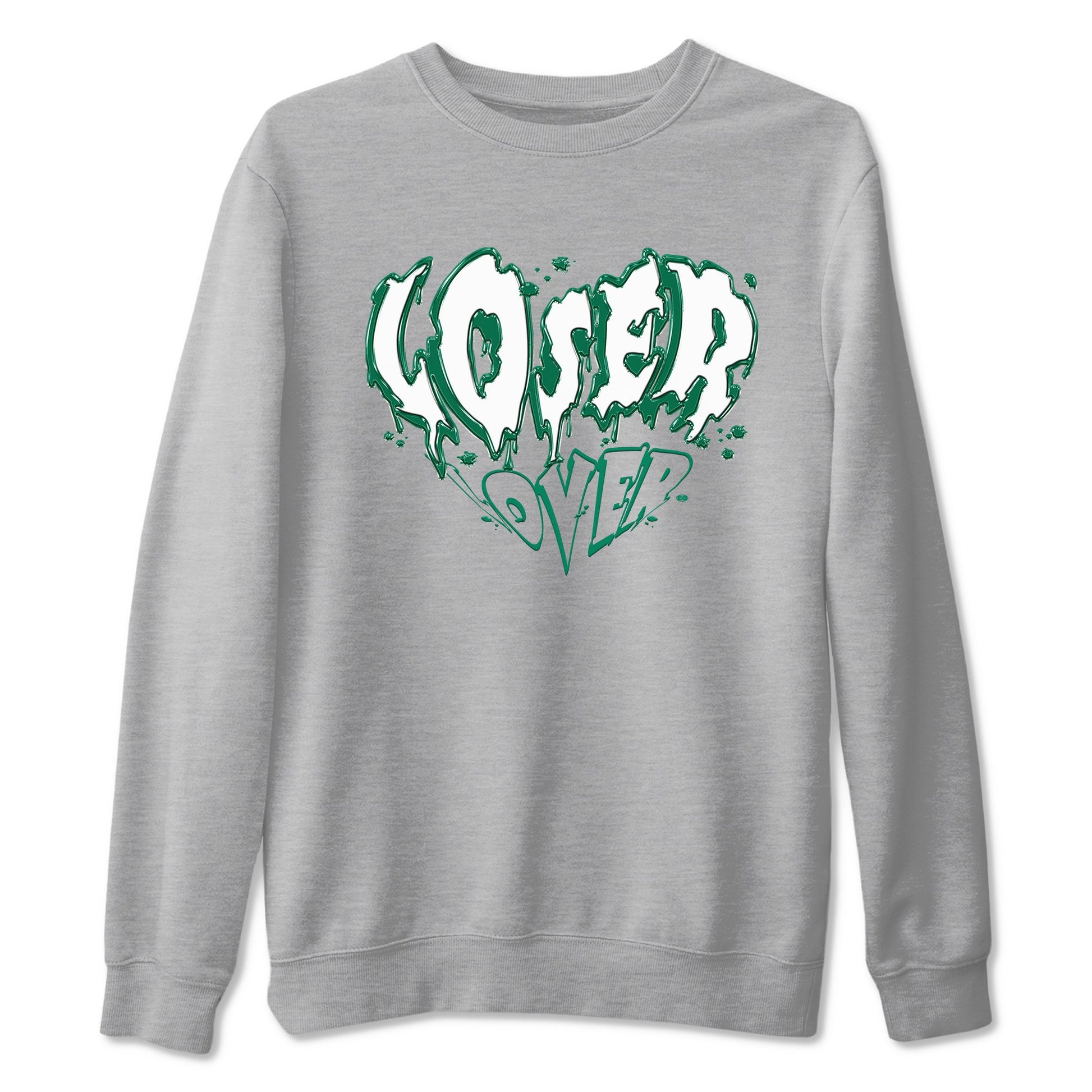 4s Oxidized Green shirts to match jordans Melting Loser Lover sneaker match tees Air Jordan 4 Oxidized Green SNRT Sneaker Tees streetwear brand Heather Grey 2 unisex cotton tee