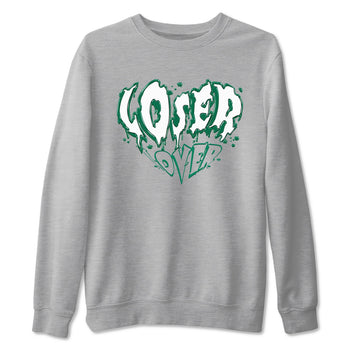 4s Oxidized Green shirts to match jordans Melting Loser Lover sneaker match tees Air Jordan 4 Oxidized Green SNRT Sneaker Tees streetwear brand Heather Grey 2 unisex cotton tee