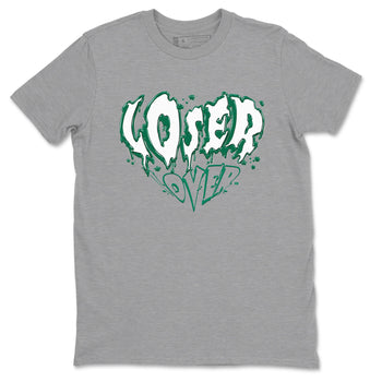 4s Oxidized Green shirts to match jordans Melting Loser Lover sneaker match tees Air Jordan 4 Oxidized Green SNRT Sneaker Tees streetwear brand Heather Grey 2 unisex cotton tee